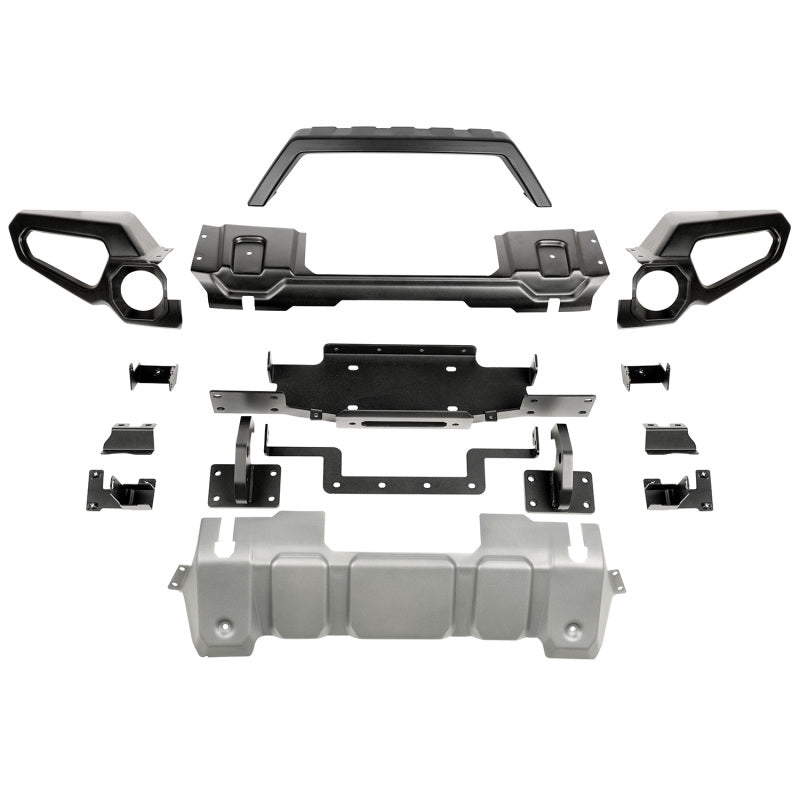 Rugged Ridge Venator Front Bumper W/Overrider & Winch Tray JL Bumpers - Steel Rugged Ridge
