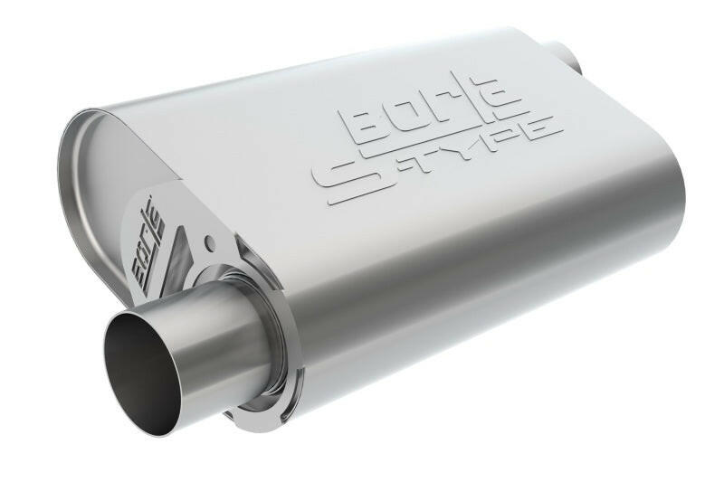Borla CrateMuffler SBC Hot 350/383 3 inch Offset/Center 14in x 4.35in x 9in Oval Muffler Muffler Borla