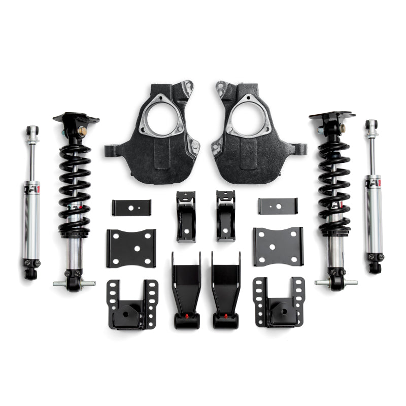 QA1 14-18 Chevy Silverado 4WD Dual Adjustable 4-6in Lowering Kit w/ Spindles Spindles QA1