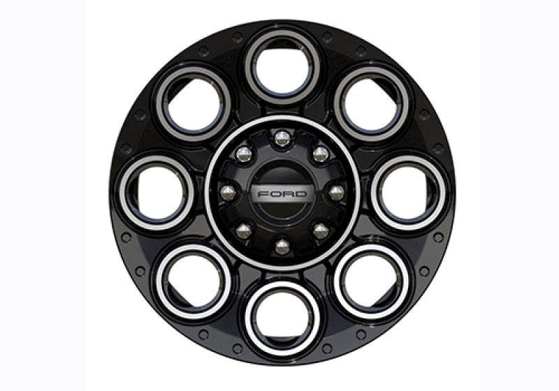 Ford Racing 23-24 Super Duty 20x8in Wheel Kit - Black w/Machined Face Wheels - Cast Ford Racing
