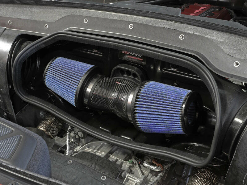 aFe 2020 Chevrolet Corvette C8 Track Series Carbon Fiber Cold Air Intake System With Pro 5R Filters Cold Air Intakes aFe