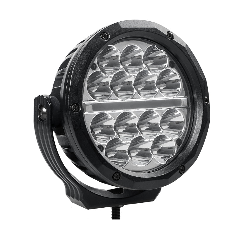 Go Rhino Xplor Bright Series Round LED Driving Light Kit w/DRL (Surface Mount) 6in - Blk (2 pc) Light Bars & Cubes Go Rhino