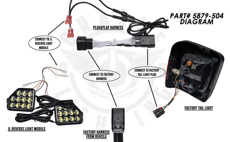 Oracle Plug & Play Wiring Adapter for Jeep Wrangler JL Reverse Lights Wiring Harnesses ORACLE Lighting