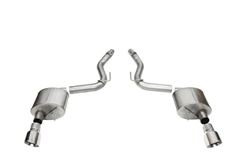 Corsa 2024+ Ford Mustang Sport Axle-Back Dual Rear Exit with 4.5in Polished Pro-Series Tips Axle Back CORSA Performance
