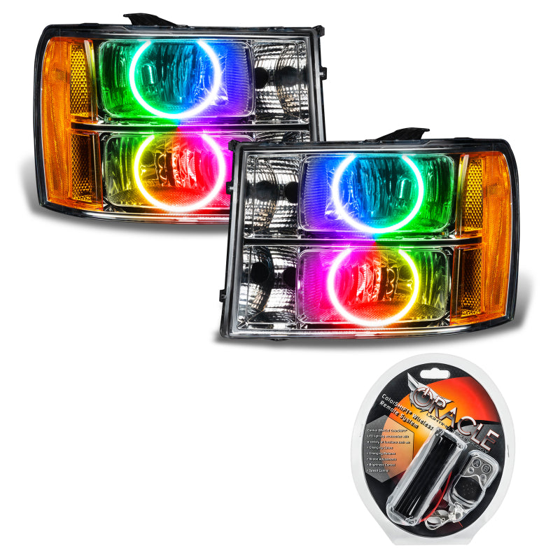 Oracle 07-13 GMC Sierra SMD HL - Round Ring Design - ColorSHIFT Headlights ORACLE Lighting