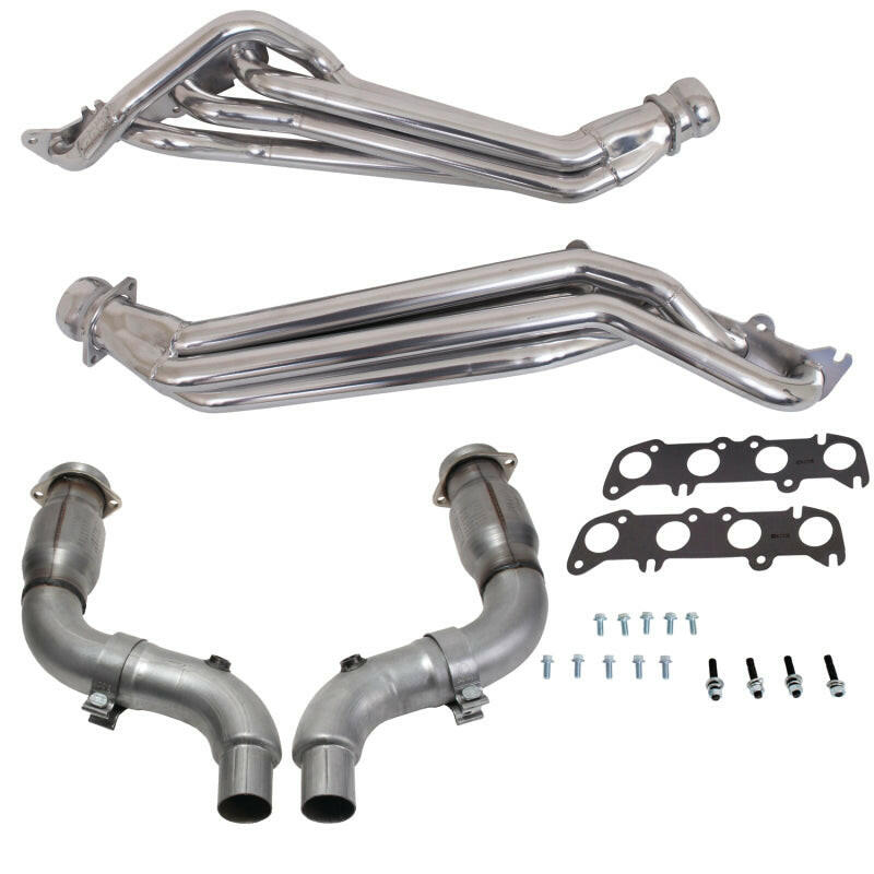 BBK 15-23 Ford Mustang GT 1-3/4 Long Tube Headers w/High Flow Catted Mid Pipe (Silver Ceramic) Headers & Manifolds BBK