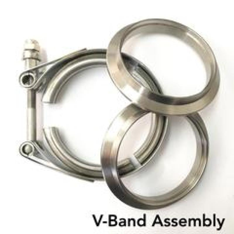 Ticon Industries 2in Titanium V-Band Clamp Assembly (2 Flanges/1 Clamp) Clamps Ticon