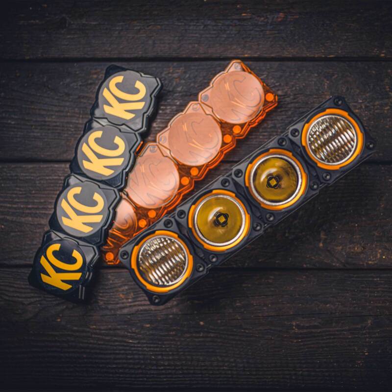 KC HiLiTES FLEX ERA LED Light Bar 10in. Light Shield - Amber (SHIELD ONLY) Light Bars & Cubes KC HiLiTES