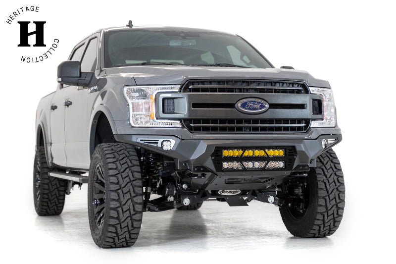 Addictive Desert Designs 18-20 Ford F-150 Bomber Front Bumper w/ Dual 20IN LED Mounts Bumpers - Steel Addictive Desert Designs