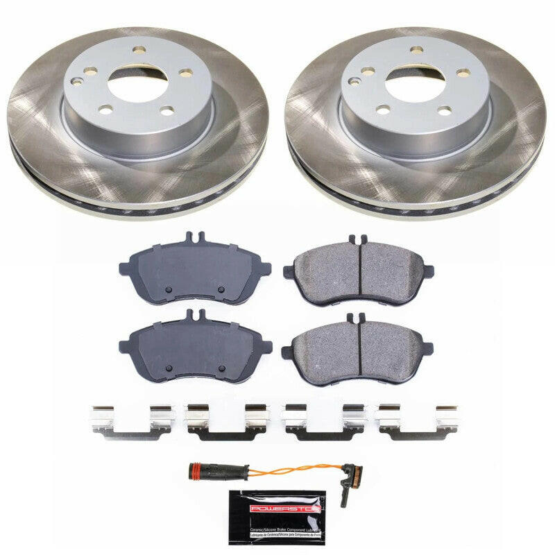 Power Stop 12-15 Mercedes-Benz SLK250 Front Semi-Coated Rotor Kit Brake Kits - Performance Blank PowerStop