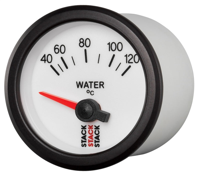 Autometer Stack 52mm 40-120 Deg C M10 Male Electric Water Temp Gauge - White Gauges AutoMeter