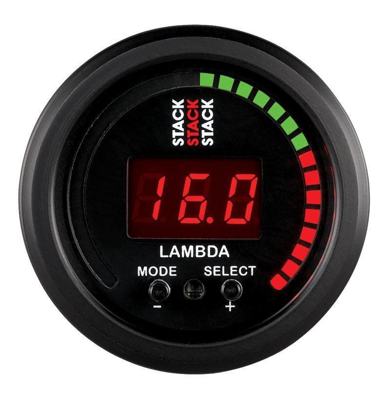 Autometer Stack Instruments 52mm Wideband Air-Fuel Ratio (LAMBDA) Gauge - Black Gauges AutoMeter