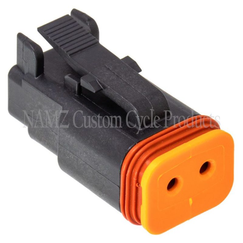 NAMZ Deutsch DT Series 2-Wire Plug & Wedgelock - Black (Repl. HD 72112-94BK) Wiring Connectors NAMZ