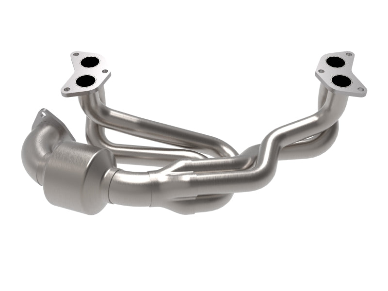 aFe Twisted Steel 304 Stainless Steel Header w/ Cat 13-19 Subaru Outback H4-2.4L Headers & Manifolds aFe