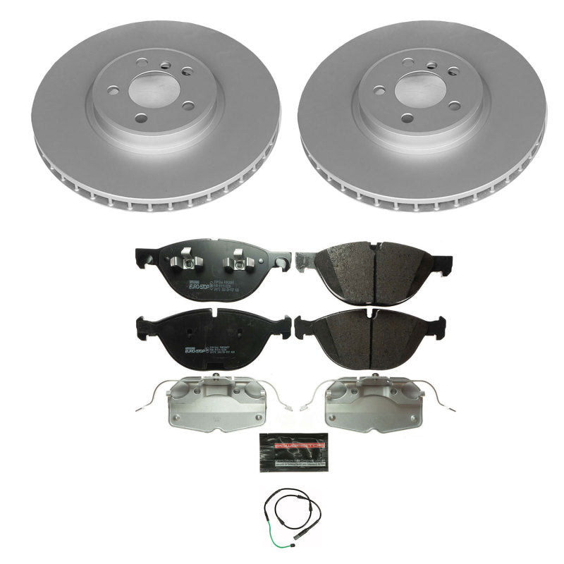 Power Stop 11-18 BMW X5 Front Euro-Stop Brake Kit Brake Kits - OE PowerStop