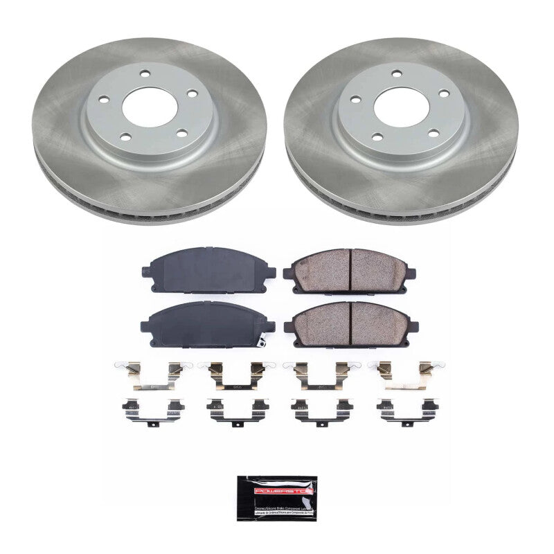 Power Stop 04-09 Nissan Quest Front Semi-Coated Rotor Kit Brake Kits - Performance Blank PowerStop