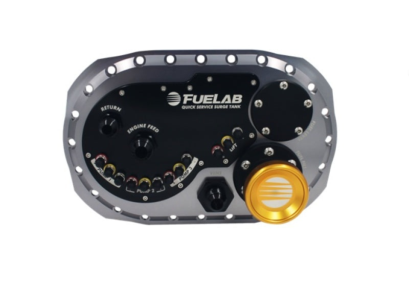 Fuelab Quick Service Surge Tank 2.0 w/No Lift Pump & No Surge Pump - Titanium Surge Tanks Fuelab