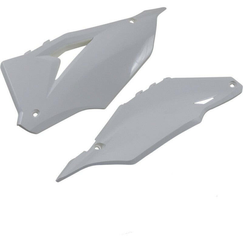 Cycra 21-23 Kawasaki KX250F Side Number Panels - White Plastics Cycra
