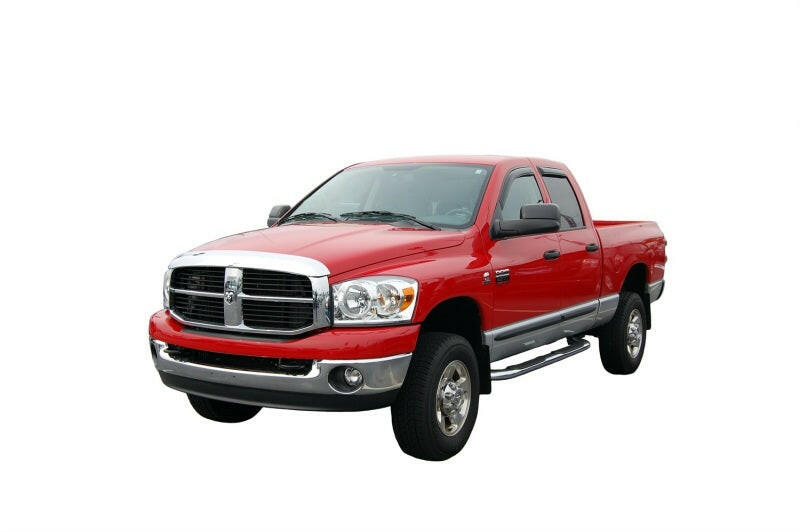 AVS 02-08 Dodge RAM 1500 Quad Cab Ventvisor In-Channel Front & Rear Window Deflectors 4pc - Smoke Wind Deflectors AVS