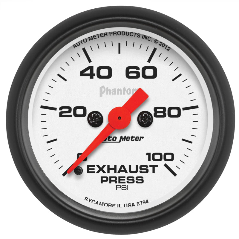 Autometer Phantom 2 1/16 100psi Digital Stepper Motor Exhaust Pressure Gauge Gauges AutoMeter