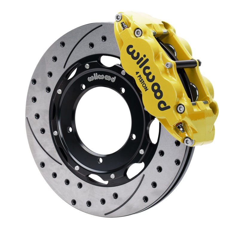 Wilwood 69-74 Porsche 911 Front Superlite Brake Kit 3in MT Drilled & Slotted Face - Yellow Big Brake Kits Wilwood