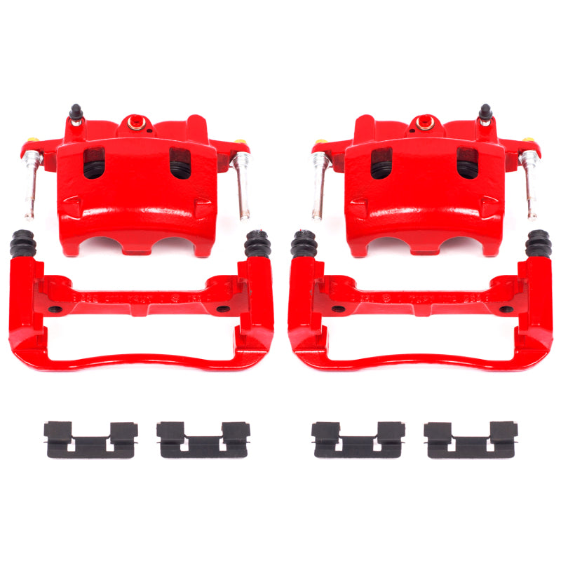 Power Stop 04-06 Infiniti QX56 Front Red Calipers w/Brackets - Pair Brake Calipers - Perf PowerStop