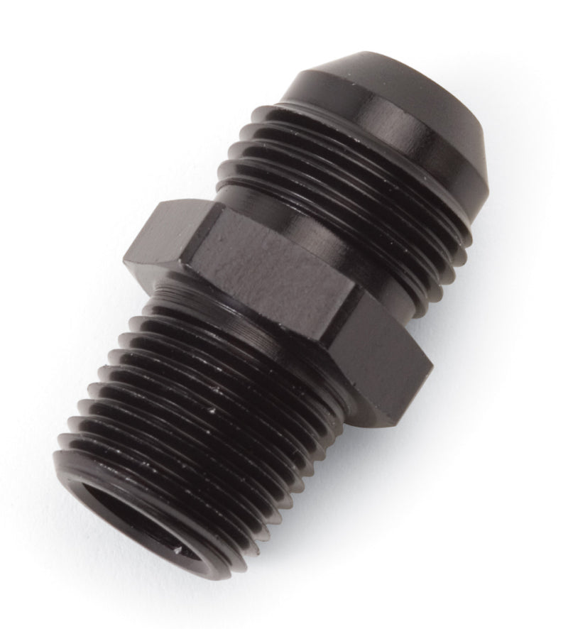 Russell Performance -8 AN to 3/8in NPT Straight Flare to Pipe (Black) Fittings Russell