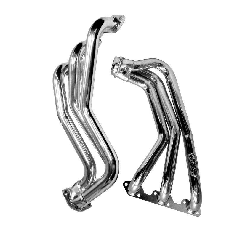 BBK 07-11 Jeep 3.8 V6 Long Tube Exhaust Headers And Y Pipe And Converters - 1-5/8 Silver Ceramic Headers & Manifolds BBK