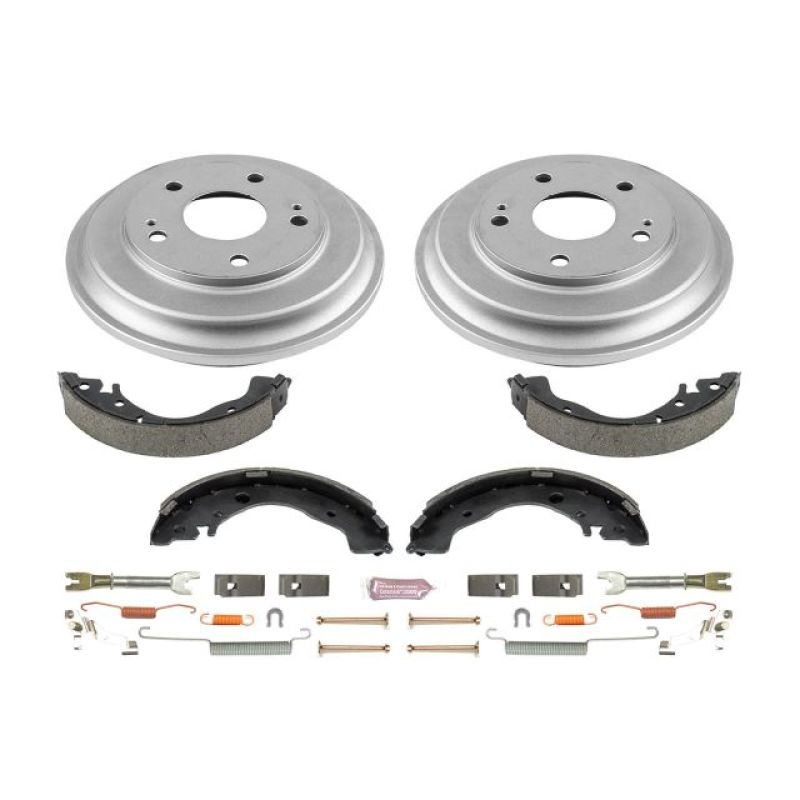 Power Stop 06-11 Honda Civic Coupe Rear Autospecialty Drum Kit Brake Drums PowerStop