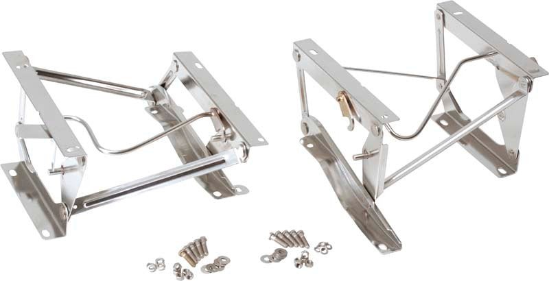 Kentrol 76-90 Jeep CJ/Wrangler YJ Seat Pedestals Pair - Polished Silver Seats Kentrol