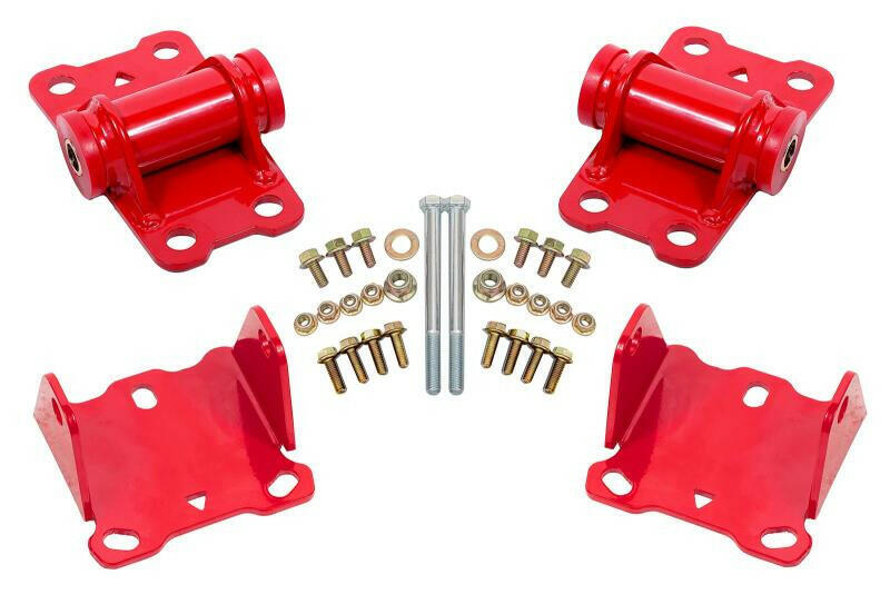 BMR 78-87 G-Body Motor Mount Kit Upper & Lower Poly - Red Engine Mounts BMR Suspension