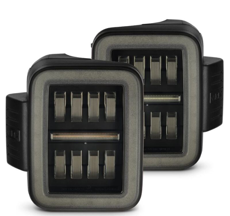 AlphaRex 19-24 Jeep Gladiator JT Nova-Series Prismatic LED Tail Lights - Alpha-Black Tail Lights AlphaRex