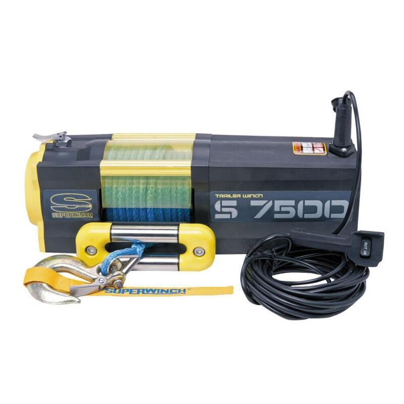 Superwinch 7500 LBS 12V DC 5/16in x 54ft Synthetic Rope S7500 Winch Winches Superwinch