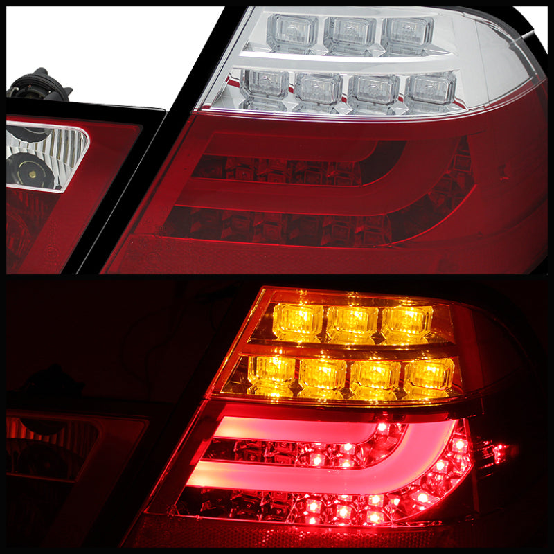 Spyder BMW E46 00-03 2Dr Coupe Light Bar LED Tail Lights Red Clear ALT-YD-BE4600-LBLED-RC Tail Lights SPYDER