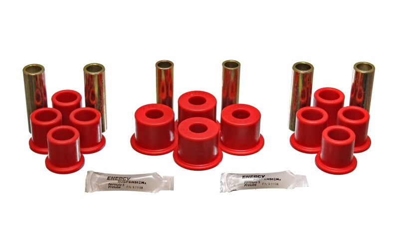 Energy Suspension 8/81-96 Ford F100/F150 2WD Red Rear Leaf Spring Bushing Set Bushing Kits Energy Suspension