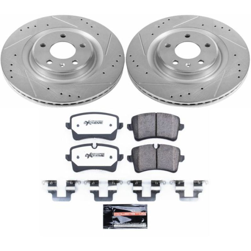 Power Stop 2012 Audi A7 Quattro Rear Z26 Street Warrior Brake Kit Brake Kits - Performance D&S PowerStop