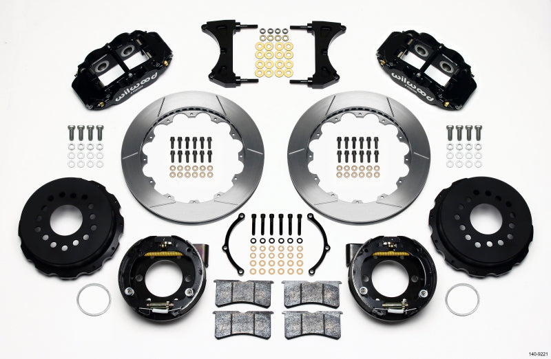 Wilwood Narrow Superlite 4R Rear P-Brk Kit 12.88in 2005-2014 Mustang Big Brake Kits Wilwood
