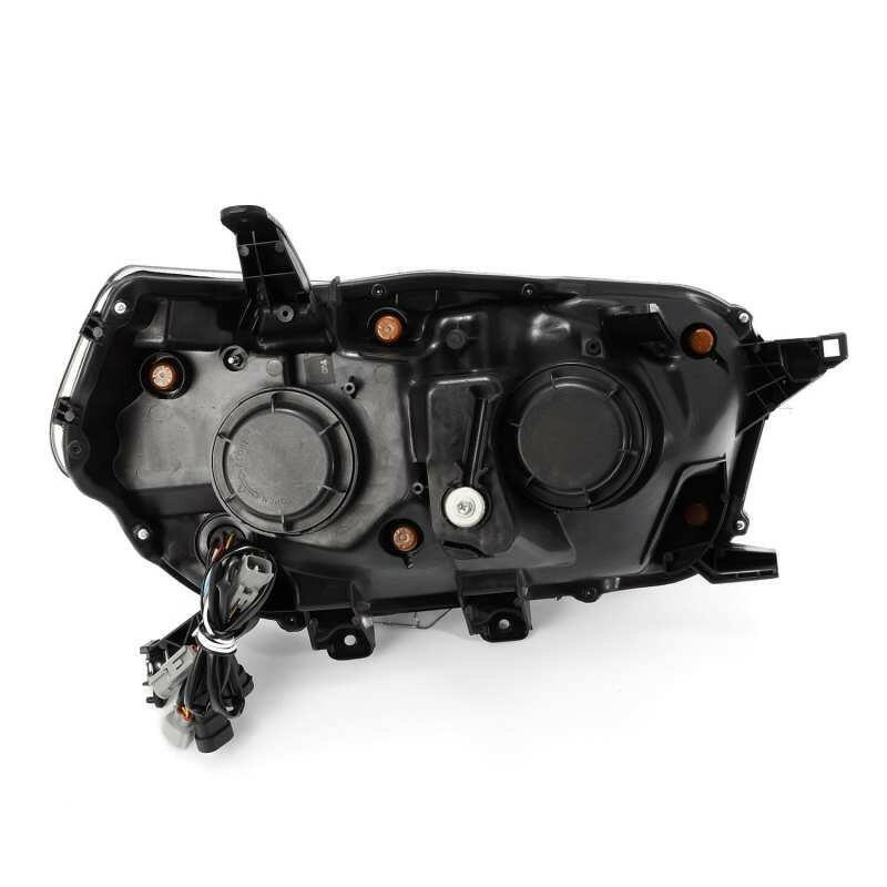 AlphaRex 10-13 Toyota 4Runner PRO-Series Projector Headlights Plank Style Black w/Seq Signal/DRL Headlights AlphaRex