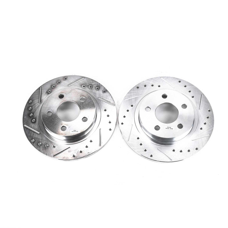 Power Stop 03-05 Buick Park Avenue Rear Evolution Drilled & Slotted Rotors - Pair Brake Rotors - Slot & Drilled PowerStop