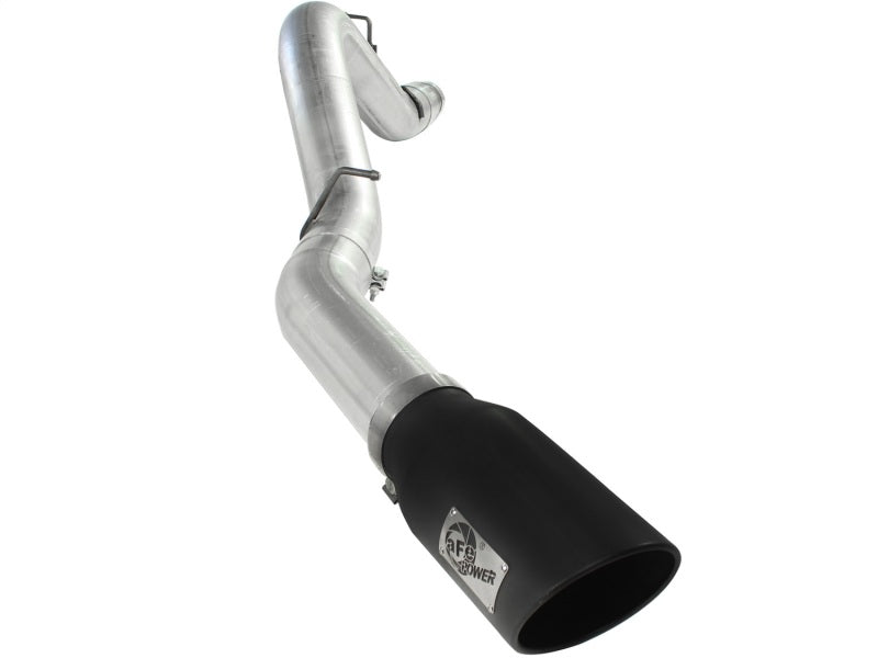 aFe Atlas Exhaust 5in DPF-Back Al Steel 11-13 GM Diesel Trucks V8-6.6L (td) LML (Blk Tip) DPF Back aFe