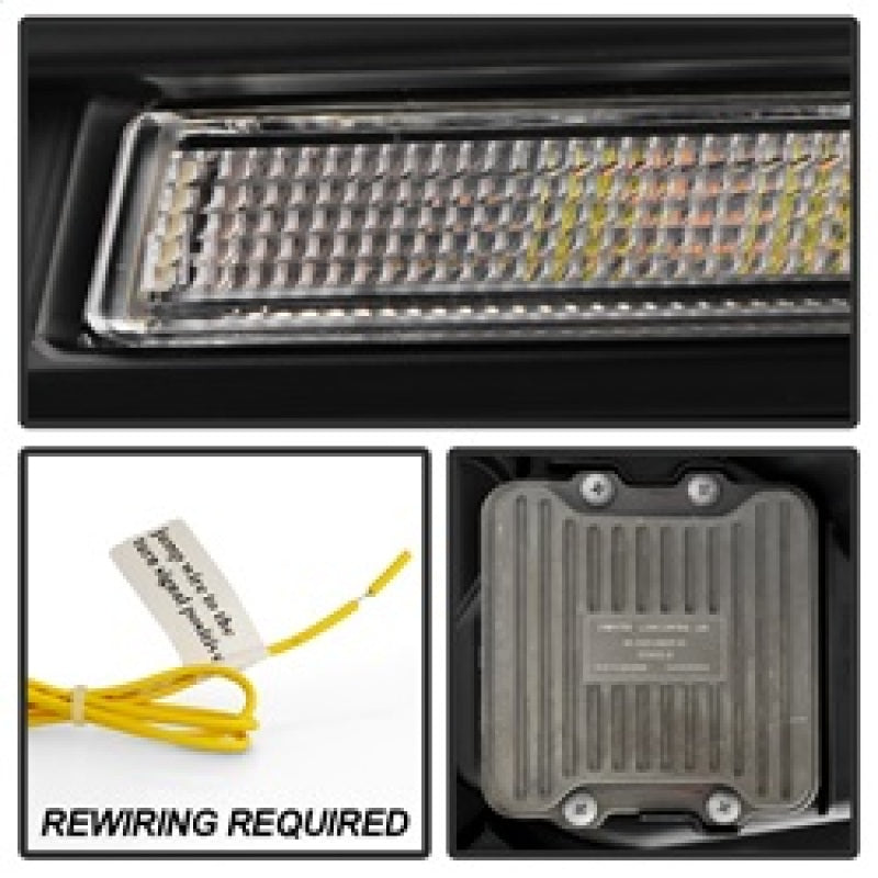 Spyder 15-17 Ford Mustang LED Headlights - Black (PRO-YD-FM15AP-GRSB-SET-BK) Headlights SPYDER