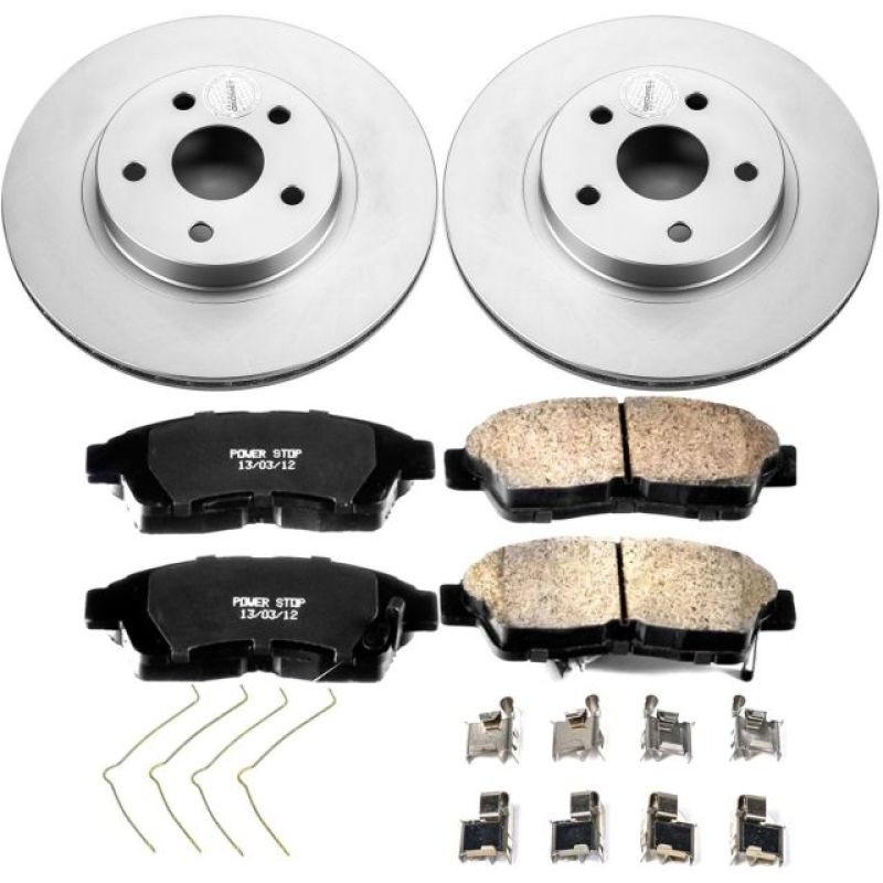 Power Stop 96-00 Toyota RAV4 Front Z17 Evolution Geomet Coated Brake Kit Brake Kits - Performance Blank PowerStop