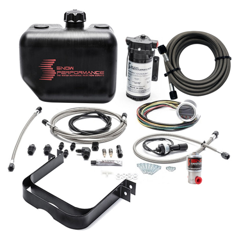 Snow Performance 2.5 Boost Cooler Water Methanol Injection Kit w/ SS Brd Line & 4AN Fittings Water Meth Kits Snow Performance