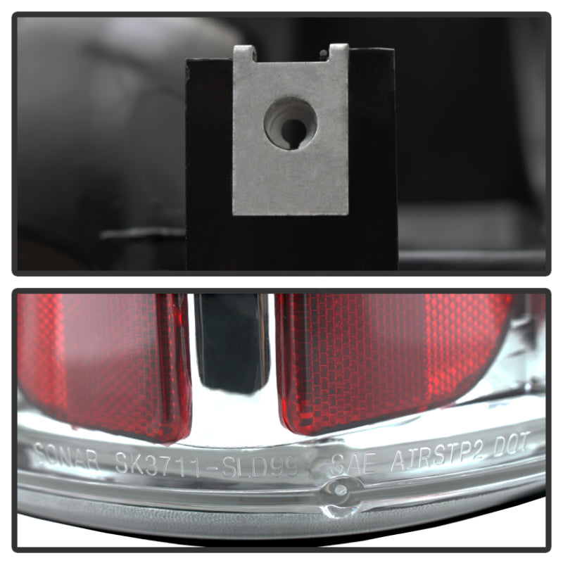 Spyder Chevy Silverado 1500/2500 99-02 (Not Stepside) Euro Style Tail Lights Chrm ALT-YD-CS99-C Tail Lights SPYDER