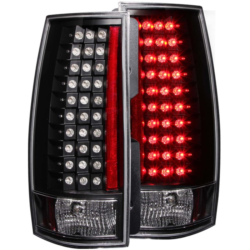 ANZO 2007-2014 Chevrolet Suburban LED Taillights Black G4 Tail Lights ANZO