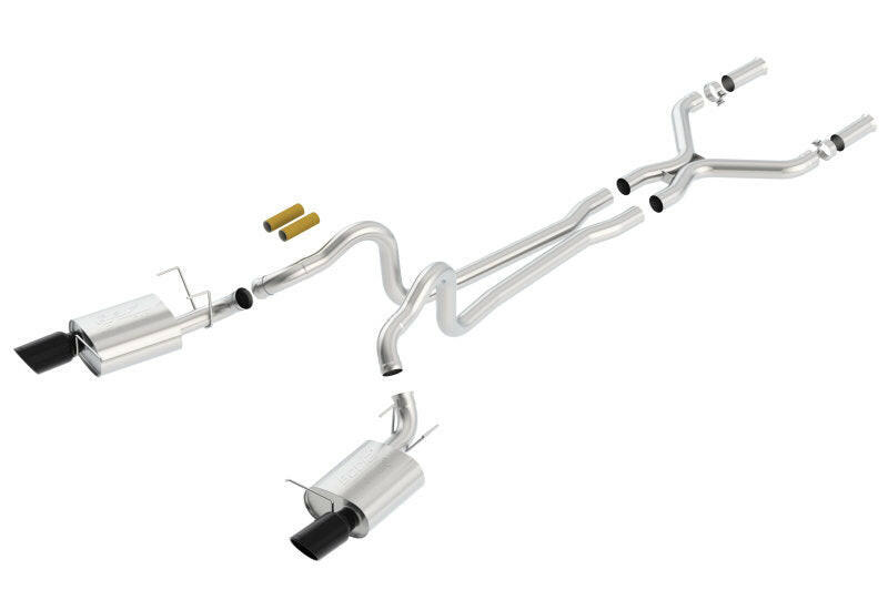 Borla 2011-2012 Mustang GT 5.0L Black Chrome 4.5in Rd Tip ATAK Catback Exhaust Catback Borla