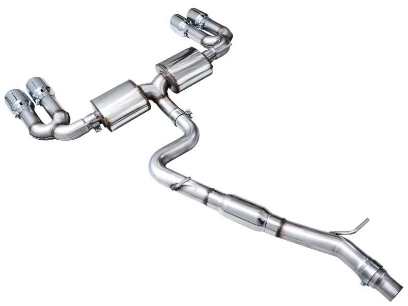 AWE 22-24 Audi 8Y S3 Touring Edition Exhaust - Chrome Silver Tips Catback AWE Tuning