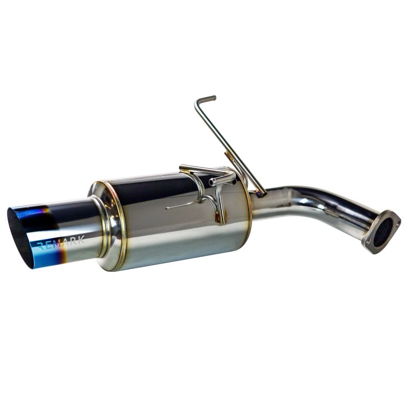 REMARK 2022+ Subaru WRX (VB) Catback Exhaust - Dual R1 Spec Burnt Stainless (Resonated) Catback Remark