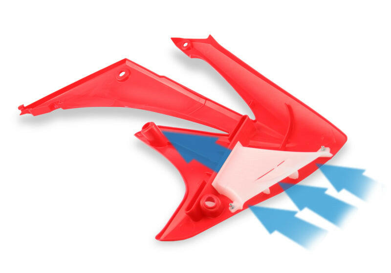 Cycra 09-13 Honda CRF250R-450R Powerflow Radiator Shrouds - Red Plastics Cycra