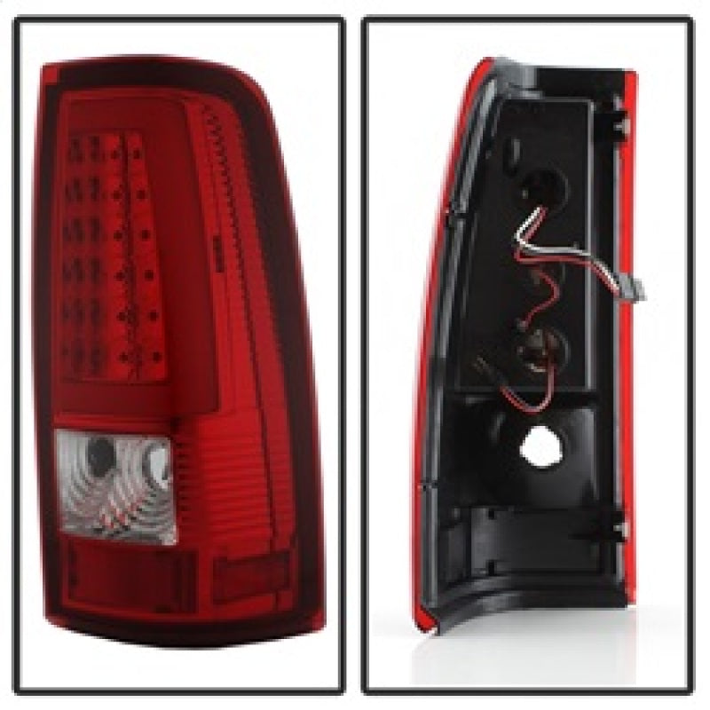 xTune Chevy Silverado 1500/2500/3500 99-02 / Version 3 Tail Lights Red Clear ALT-ON-CS99V3-LBLED-RC Tail Lights SPYDER